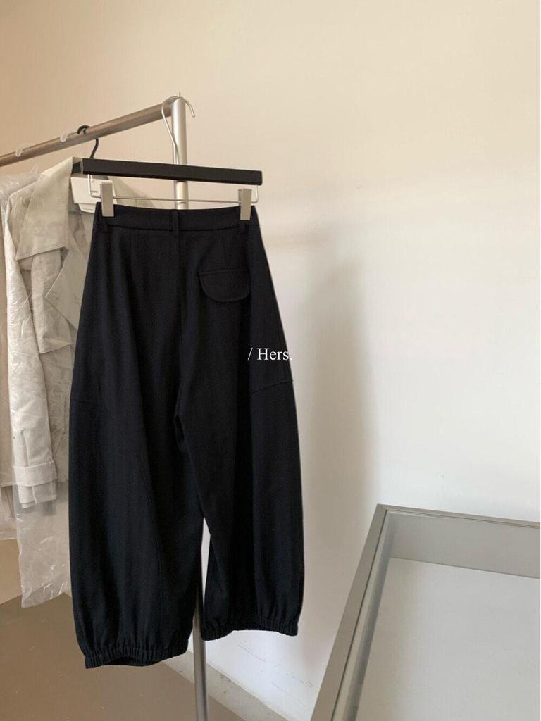 Women's High-Waisted Pleated Wide-Leg Lantern Pants - Spring 2026 Casual Balloon Design
