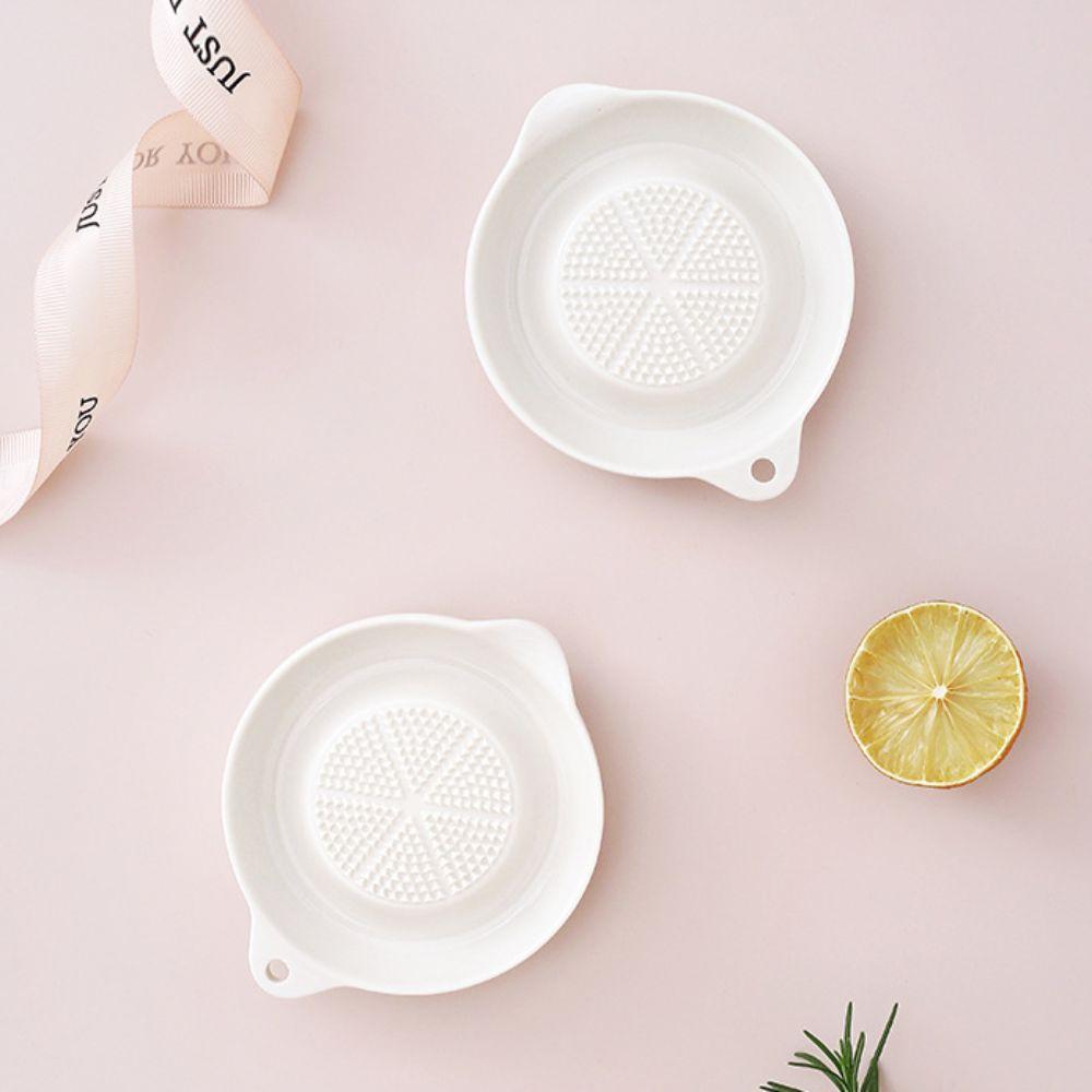 Manual Ceramic Ginger Grater Household Wasabi Grinding Dish Ginger Grinder Tray Fruit Puree