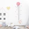 Balloon Rabbit Wall Stickers for Baby Girls Room Kids Room Height Grow Up Chart Height Measurement Wall Decals Nursery