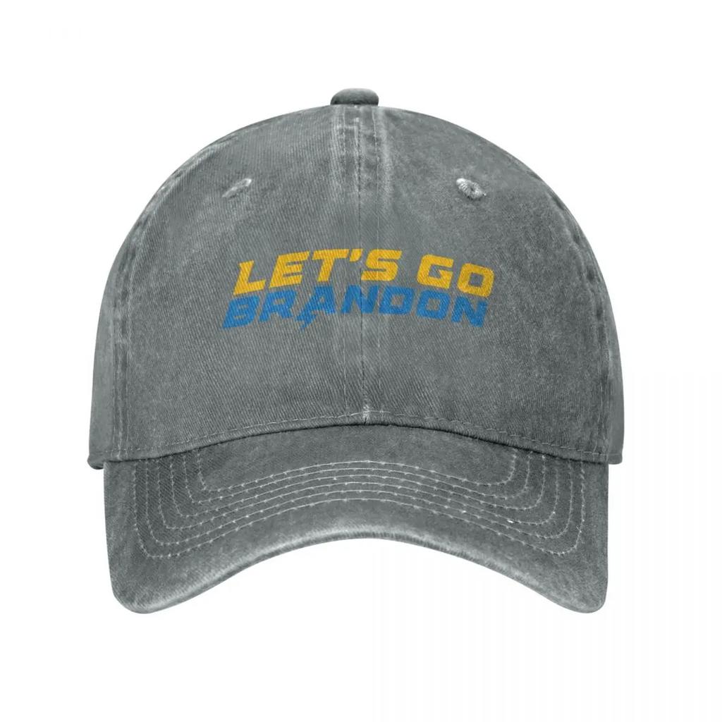 Vintage Let's Go Brandon Baseball Cap Unisex Distressed Denim Washed Sun Cap Outdoor Summer Unstructured Soft Hats Cap
