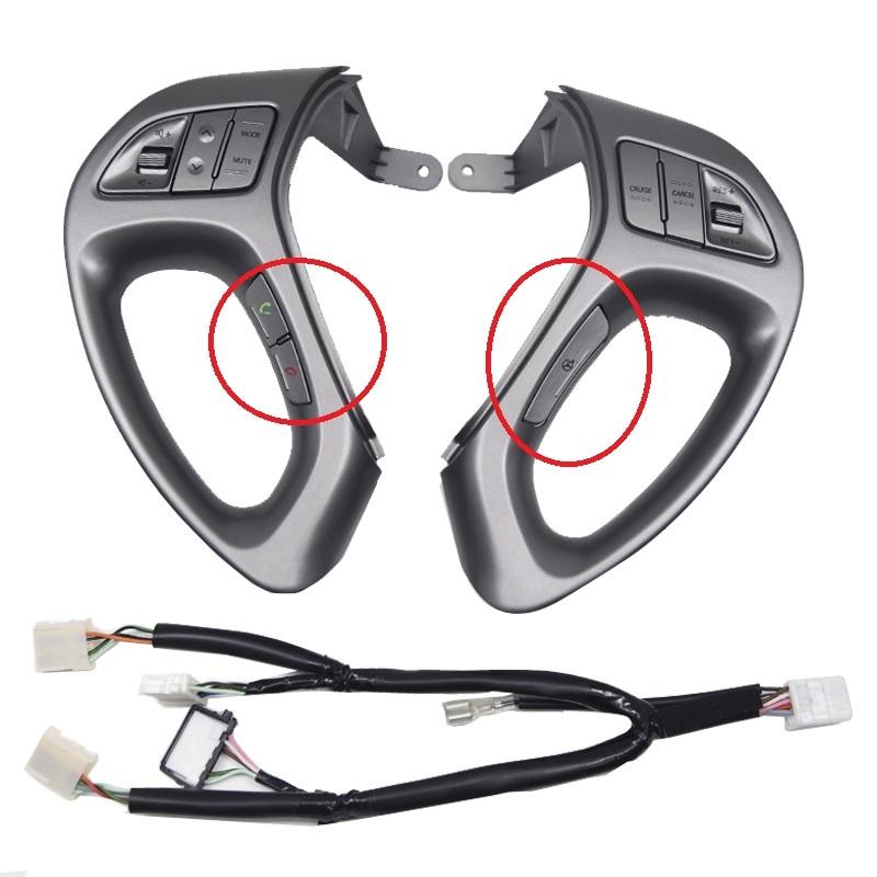 For Hyundai Tucson Ix35 Car Steering Wheel Cruise Bluetooth Control Buttons With Cables Light Grey