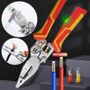 New Multi-function Wire Stripper Electricians Voltage Testing Cable Cutting Scissors Crimping Pliers 8-in-1