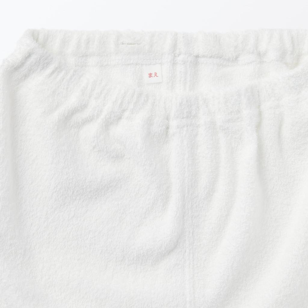 MUJI Baby Wearable Short Sleeve Roomwear Unisex Baby Baby Towel, Double-Sided Pile, Set, FE0HPA4S, White, 100-110