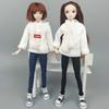 Fashion Doll Clothes Sweatshirt For Barbie Doll Clothes Coat For Barbie Doll Outfits Pants Canvas Shoes 1/6 Dolls Accessories