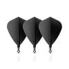 CUESOUL ROSTAK57 T19 Series Two-Tone Dual-Material Mixed Shaft Integrated Flights, Kite Shape Series, Set of 3 (Black) CS-AK57FZ1S