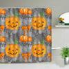 Happy Halloween Pumpkin Wizard Shower Curtains Cute Cartoon Terror Bathroom Curtain Background Wall Home Decor Screen With Hooks