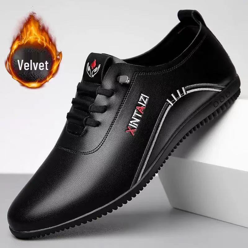 2025 Men's White Business Casual Soft Leather Slip-On Loafers