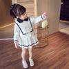 Children's 2024 Autumn Korean Fashion Academy Short Skirt Two-Piece Set
