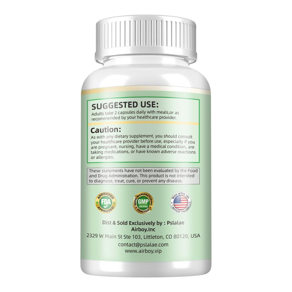Grüntee-Extrakt-Kapseln, 1000 mg pro Portion, enthaltend 50 % EGCG und 98 % Polyphenole, leicht absorbierbar, GVO-frei, für Erwachsene geeignet.