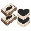 2 Set Mini Semne Tabla Lemn Card Loc Tablă Nuntă În formă de inimă Decorare pentru masă