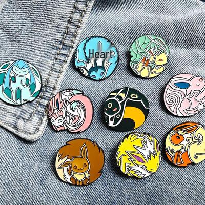 Süßer Evoli Multi-Form Pokémon Anstecker Anime Abzeichen