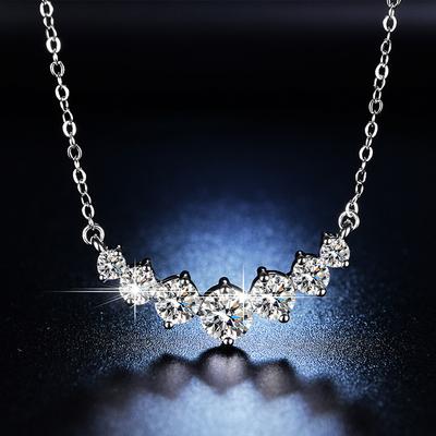 Shang Fashion Seven Star Necklace Women's Straight Row Pendant Collarbone Chain Jewelry