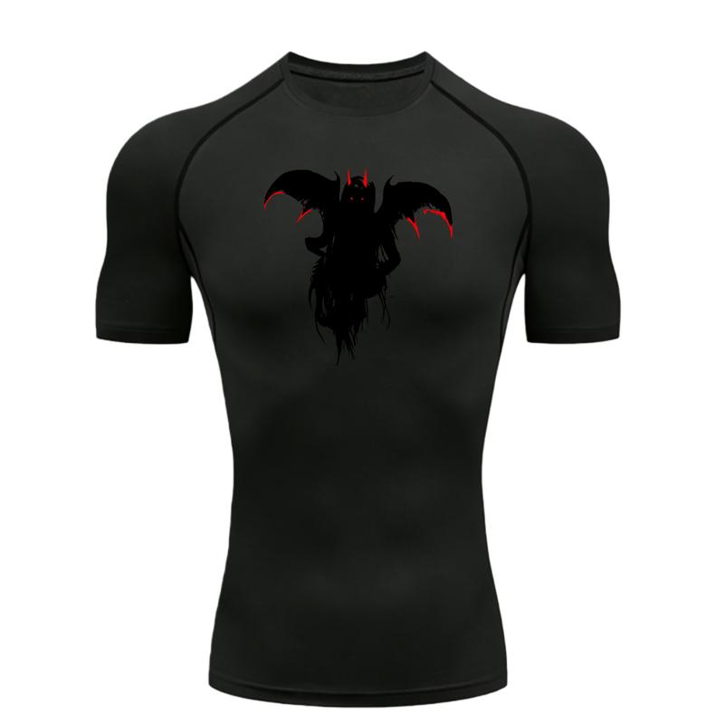 Demon Design Men s Sports T-shirt Training Fitness Compression Men s Volleyball T-shirt Men s Stretch T-shirt Clothing Fitness S