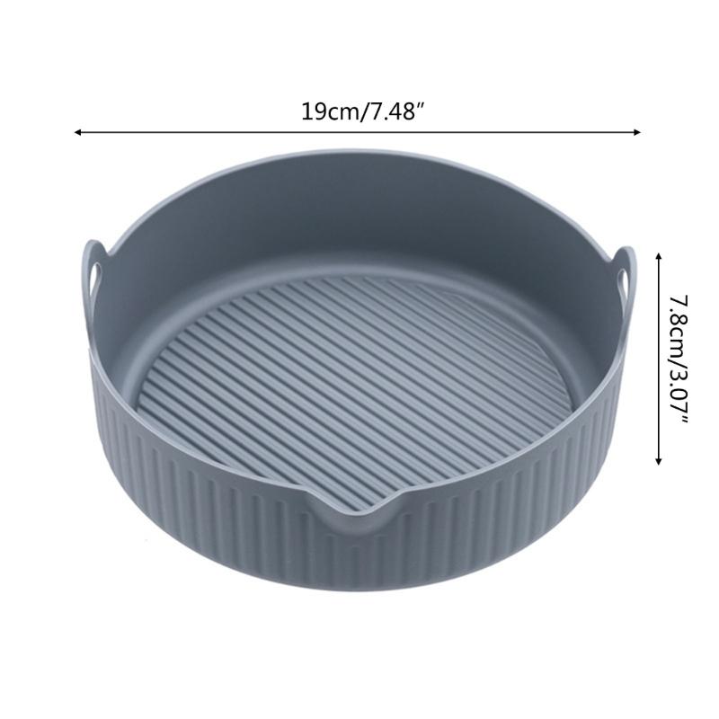 Reusable Air Fryer Liner Food-Grade Silicone Air Fryer Accessories Round Shaped 3 Colors Choose for Air Fryers Use