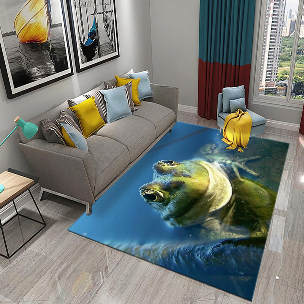 Frosch Teppich Bunt Niedlich Tier Muster Teppich für Badezimmer Rutschfeste Bereichsmatte Wohnzimmer Kinder Schlafzimmer Bodenmatte Eingangsdekor