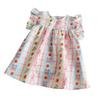 Girls Summer Cartoon Print Princess Dress Cute Stylish Flutter Sleeve Baby Girl Party Dress Casual Sundress