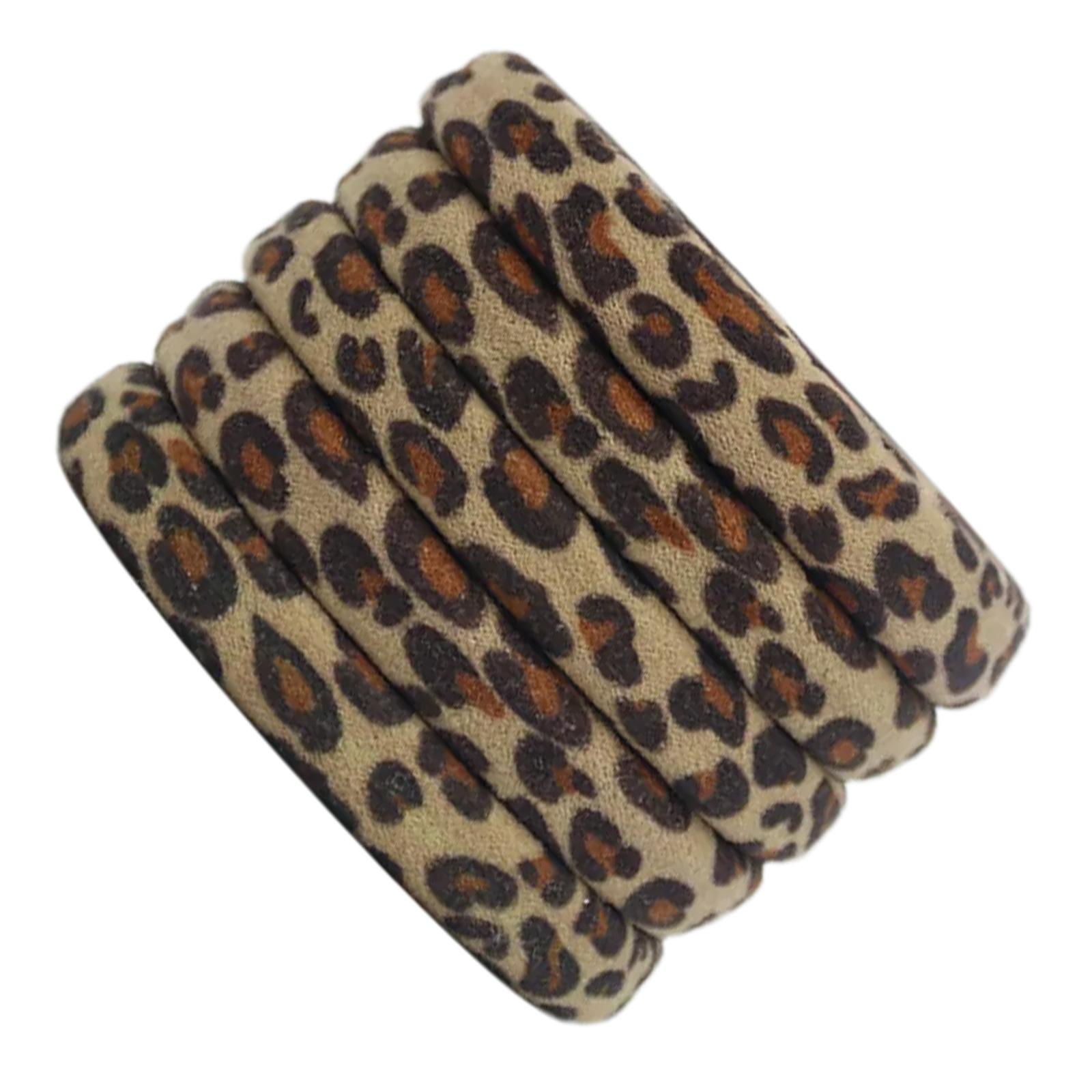

Эстетические резинки для волос с леопардовым принтом, набор из 5 штук, эластичные впитывающие резинки для волос из французских волос для использования после купания A