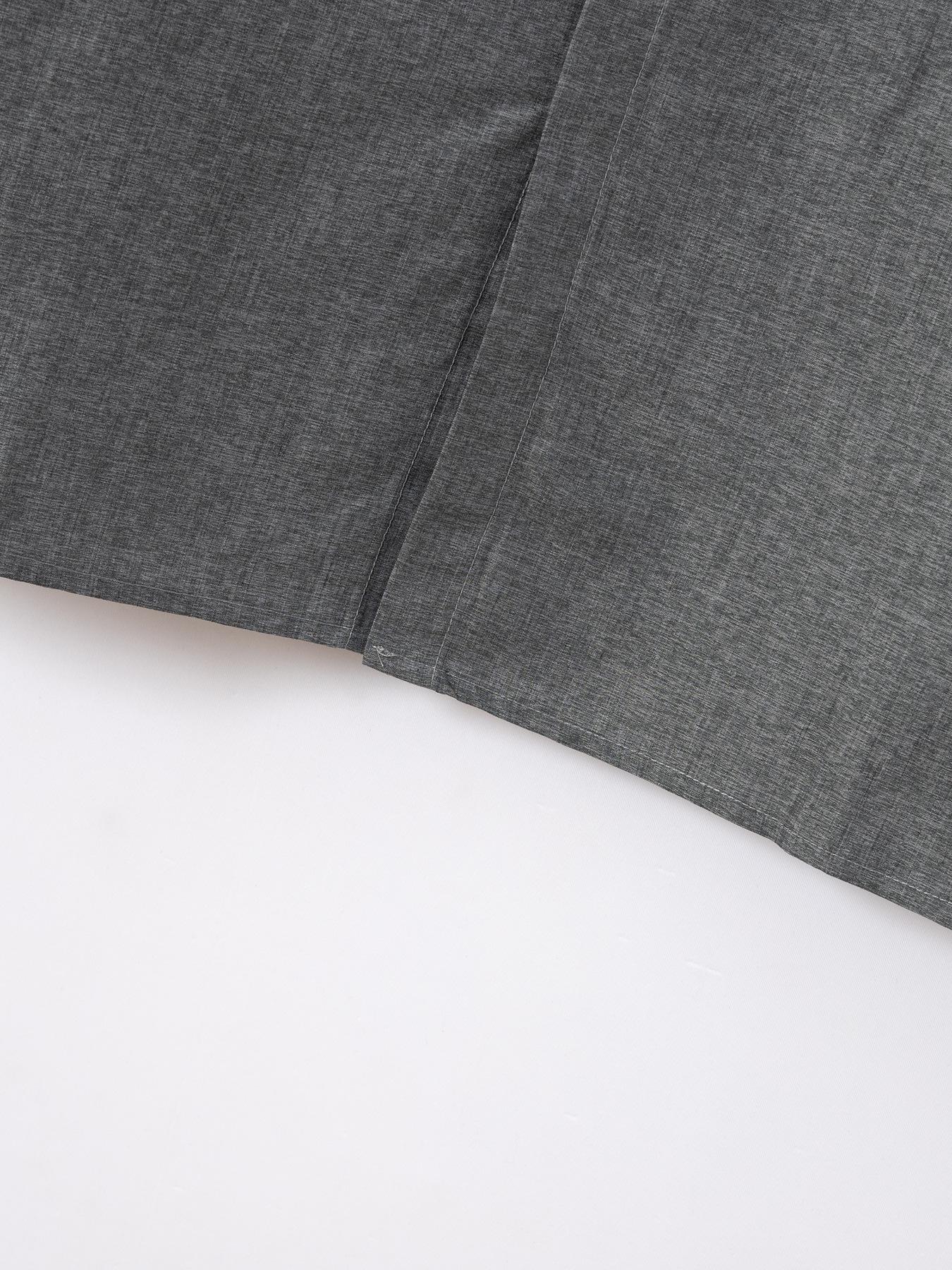 Мужская модная однотонная рубашка с длинными рукавами — фото 11