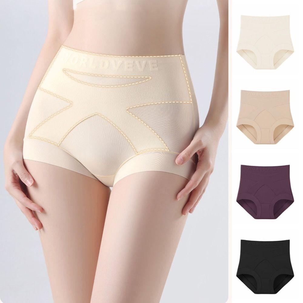 Cotton Crotch Seamless Underwear Women High Waist Butt Lifter Briefs Shapewear Panties  Female