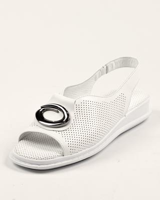 Sandals with Soft Soles 35823 36 White Leather