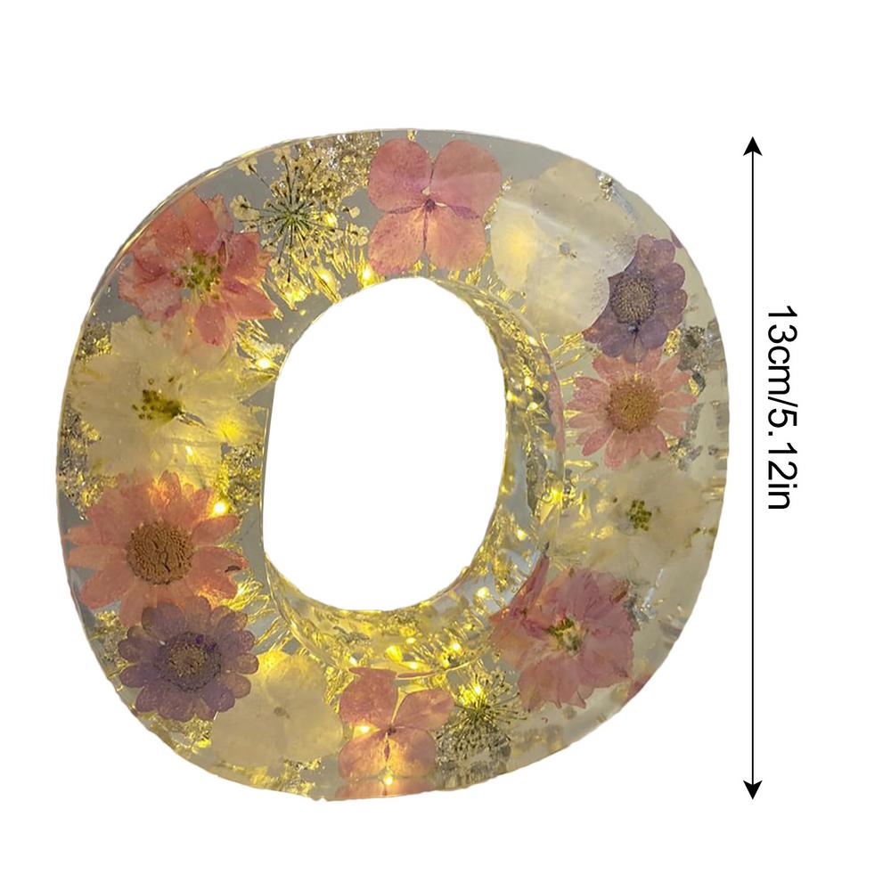 Creative Large Letter Floral Night Light 26 Letters A-Z Dry Flower Simulation Floral Letter Light Valentine's Day Gift