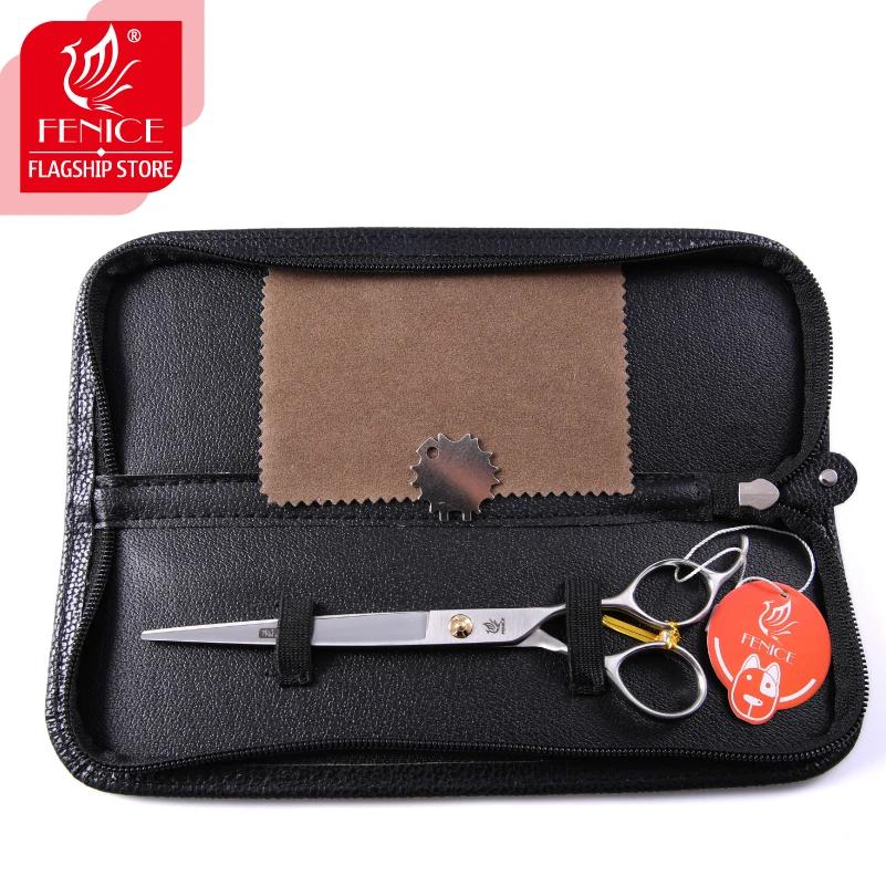 Fenice Professional Japan 440c 7.5 inch pet cutting scissors teddy dog hair grooming shears Thinning scissors Grooming scissors