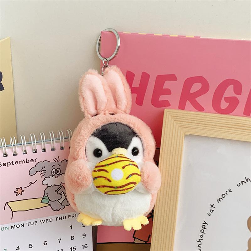 Cute Positive Energy Penguin Plush Doll Cute Cartoon Doll Bag Hanging Keychain Grab Machine Doll