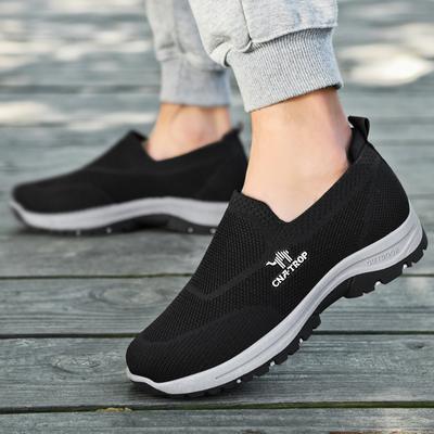 Moda Moda Sapatos Casuais Masculinos Air Mesh Sapatos Respiráveis Ao Ar Livre Slip On Tênis Rasos Masculinos Antiderrapantes Sapatos Confortáveis Mocassins Grandes