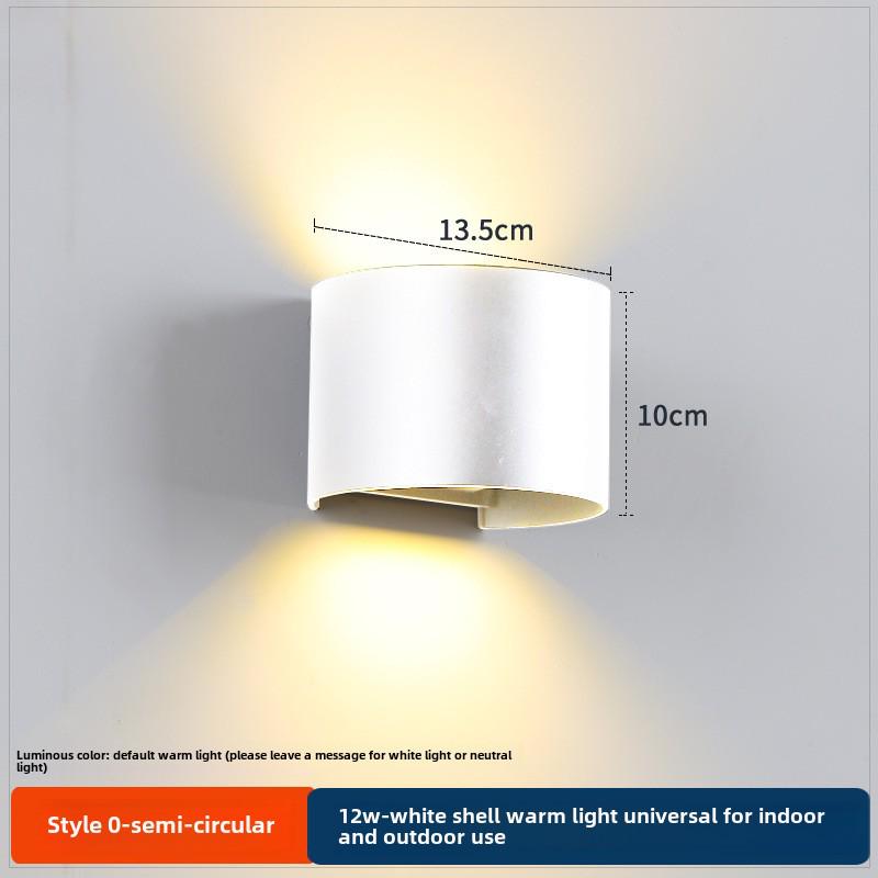 LED Outdoor Four-Leaf Clover Wall Light - Up and Down Beam Decoration for Garden and Exterior Walls.