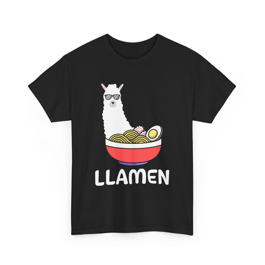 Llama Shirt, Llamen Llama with Ramen Bowl Shirt, Animal Llama Lovers T-shirt