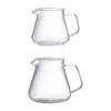 Mehrzweck-Glas-Kaffee-Server Teekanne mit ergonomischem Griff, ideal für die Kaffeezubereitung zu Hause, 2 Stück