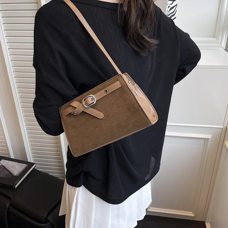 Retro Style Simple Matte Shoulder Small Square Bag Women's Bag New Small Bag Versatile Messenger Bag