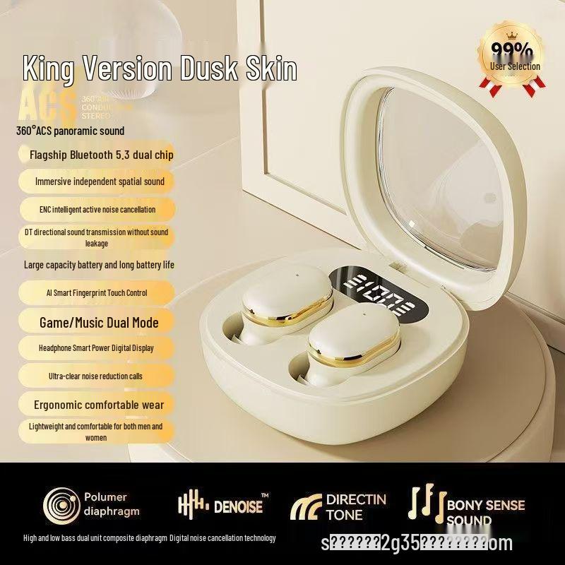 Q33 Wireless In-Ear Bluetooth Earbuds: Invisible Design, High-Quality Sound, Universal Fit for Mobile Phones