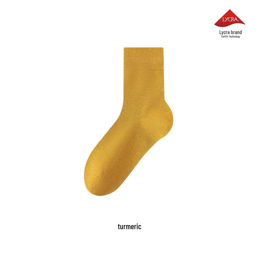 2025 Autumn Men's Aloe-Infused Antibacterial Mid-Calf Cotton Lycra Socks