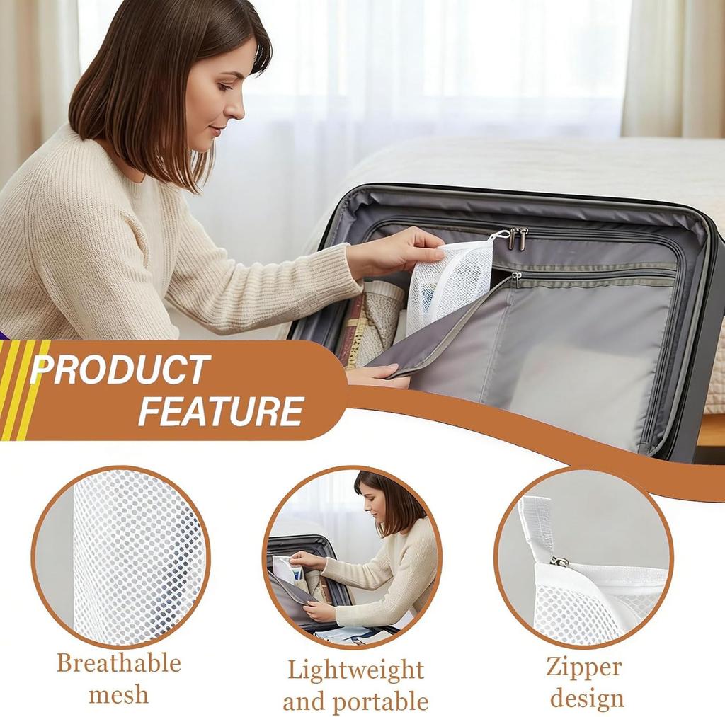 EVA Mesh Standing Toiletry Bag Hanging Travel Large Capacity Cosmetic Water Resistant Portable Toiletries Toothbrush Storage Set