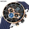 Men's Business Work Analogue Quartz Wrist Watch with Stainless Steel Band Calendar Stopwatch Luminous for Collection