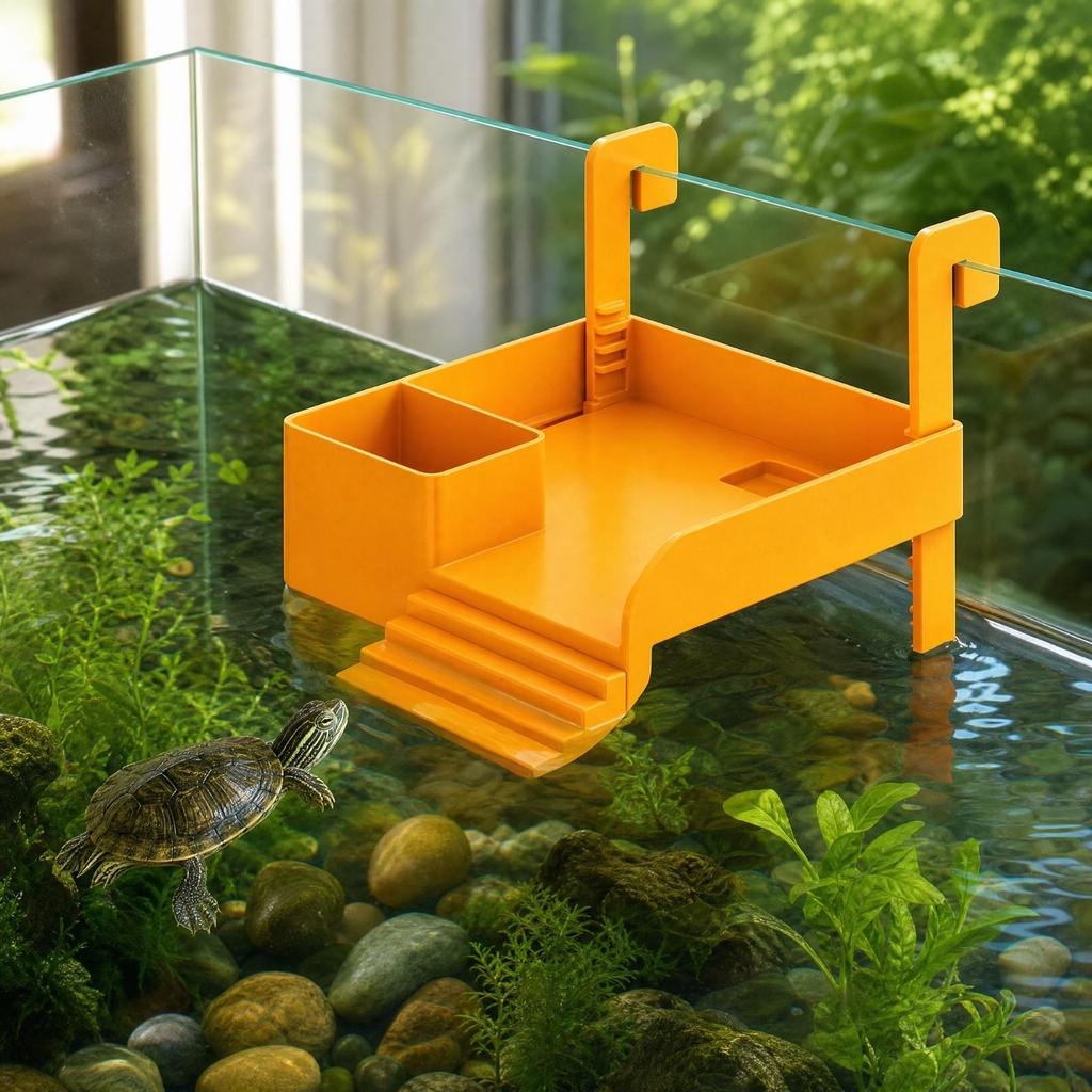 Turtle Basking Platform Plastic Reptile Resting Dock Secure for Turtles