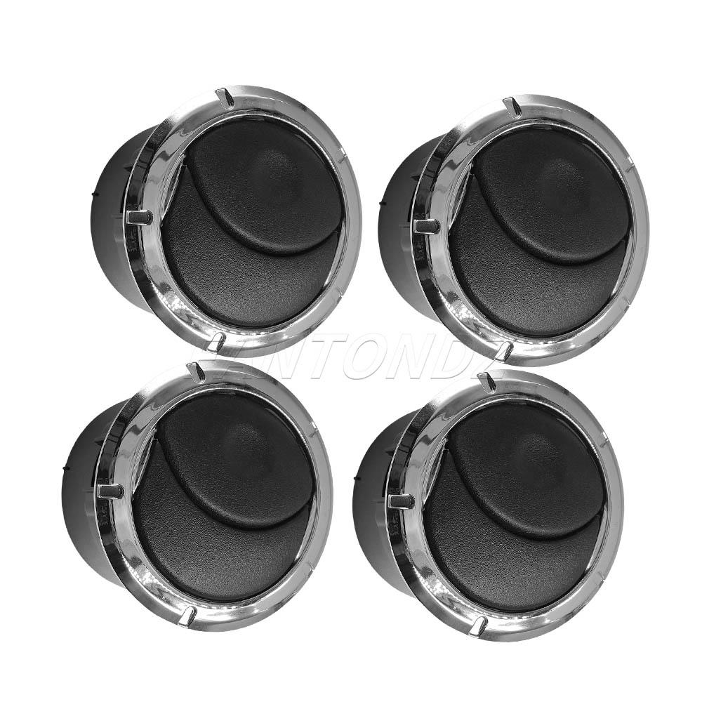 

4PCS Interior Dash Air Vent Cover For Renault Dacia Logan Sandero Master 3 Opel 687606360R 8200212480 8200464605 Black/Chrome Chrome