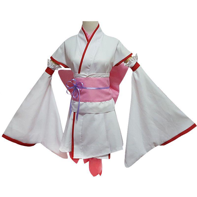 

Exquisite Rezero Kara Hajimeru Lsekai Seikatsu Ram Rem Kimono Dress Outfit For Cosplay PinkWhite,M