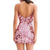 Women's Party Sequin Spicy Girl Dress - Sexy Backless Cami Bodycon Midi Dress