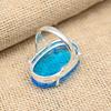 Blue Topaz Gemstone Handmade Jewelry 925 Solid Sterling Silver Ring For Her