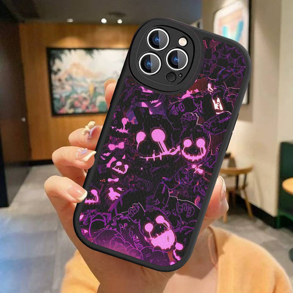 F-FNAF Five-nights-At-Freddys Phone Case For IPhone 16 15 14 13 Pro Max 11 12 Plus Leather Silicone Cover