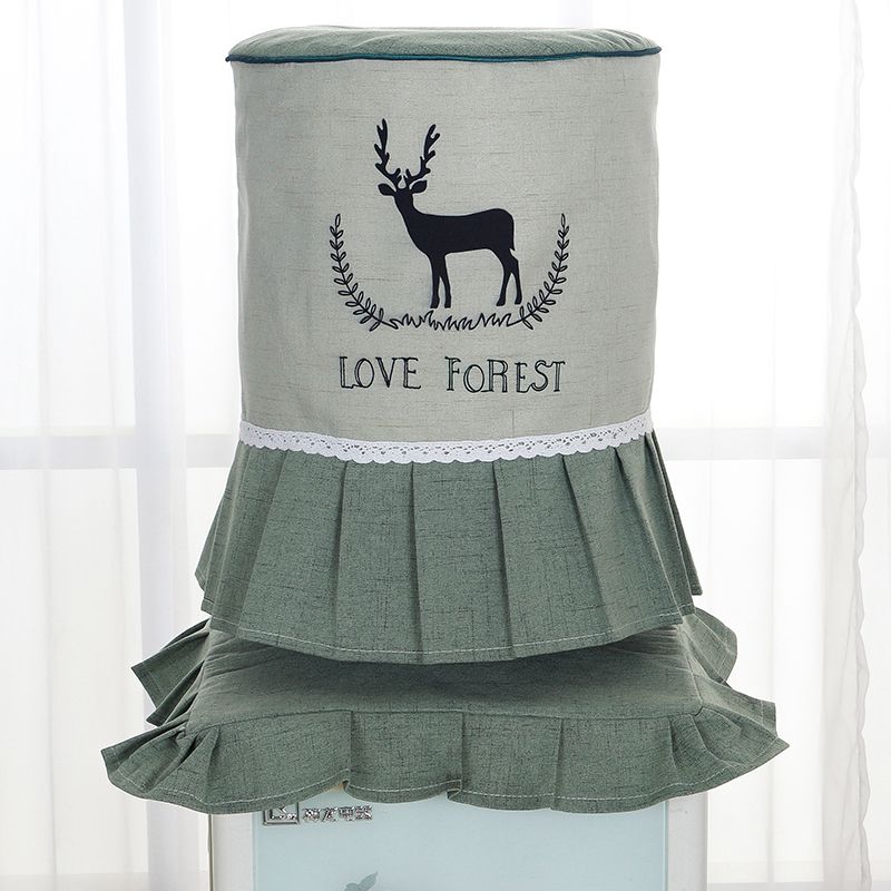 

Cartoon Water Dispenser Cover 2-Piece Set Korean Style Fashion Fresh Cloth Water Breaker Dust Cover Pastoral Drinking Fountain Cover Elk Neutral 2-piece set