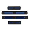 4pcs/Set Blue Carbon Fiber Style Car Door Sill Entry Guard Scuff Plate Cover Stickers PVC Anti Scratch Protector Fit for Toyota