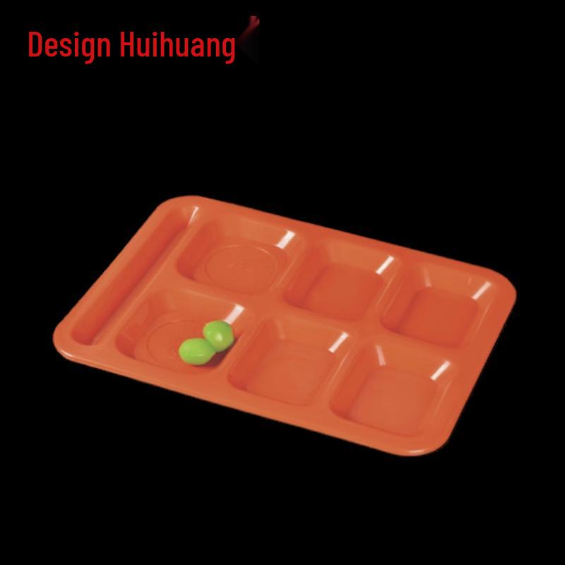 

Chinese Style Melamine 5-Compartment Divided Dinner Plate