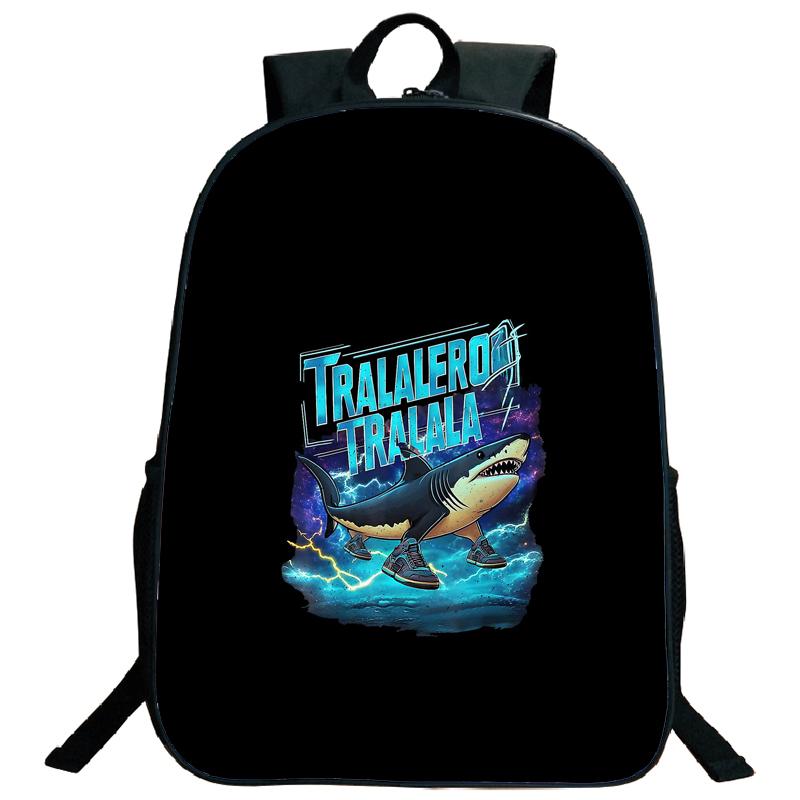 Tung Tung Tung Sahur Rucksack Italienischer Brainrot Cartoon Kinder Jungen Mädchen Studenten Schulrucksack Tralalero Tralala Teenager Umhängetasche