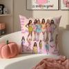 Pop Girl Group KKATSEYE Cushion Cover Pillowcase Short Plush Invisible zipper Room Sofa Cushion Cover