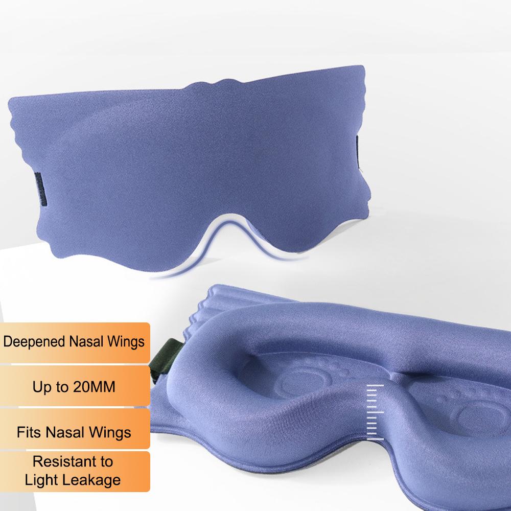Adjustable 3D Mask Blindfold Eye Cover Eye Patch Women Men Soft Portable Blindfold Travel Eyepatch Sleeping Eye Mask Contoured