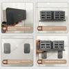 Stable Rust Prevention Shaver Storage Rack Shower Wall Mounted Toothbrush Holder Ventilation No-drill Bathroom Storage Rack