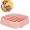 Food Grade Plastic   Shape Pet Slow Food Anti Choking Feeding Bowl Supplies with Bottom Anti-Skid Pad for Cats Dogs(Blue )